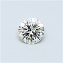 0.30 Carats, Round Diamond with Excellent Cut, H Color, VVS1 Clarity and Certified by EGL