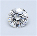 0.60 quilates, Redondo Diamante , Color E, claridad IF y certificado por GIA