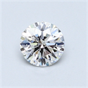 0.58 Carats, Round Diamond with Excellent Cut, D Color, VVS1 Clarity and Certified by GIA
