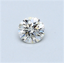 0.33 Carats, Round Diamond with Excellent Cut, F Color, VS2 Clarity and Certified by EGL