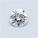 0.45 Carats, Round Diamond with Excellent Cut, D Color, VVS2 Clarity and Certified by GIA