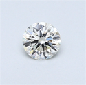 0.30 Carats, Round Diamond with Excellent Cut, H Color, VS1 Clarity and Certified by EGL