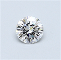 0.41 Carats, Round Diamond with Excellent Cut, D Color, IF Clarity and Certified by GIA