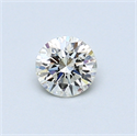 0.39 Carats, Round Diamond with Excellent Cut, H Color, VS2 Clarity and Certified by EGL