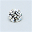 0.34 Carats, Round Diamond with Excellent Cut, G Color, VS2 Clarity and Certified by EGL