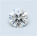 0.63 Carats, Round Diamond with Excellent Cut, F Color, SI1 Clarity and Certified by GIA