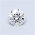 0.42 Carats, Round Diamond with Very Good Cut, F Color, VVS1 Clarity and Certified by GIA