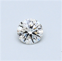 0.32 Carats, Round Diamond with Excellent Cut, F Color, VS2 Clarity and Certified by EGL