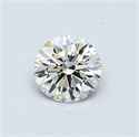 0.51 Carats, Round Diamond with Excellent Cut, G Color, VVS1 Clarity and Certified by EGL