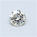 0.38 quilates, Redondo Diamante , Color H, claridad VS1 y certificado por EGL