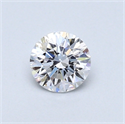 0.41 Carats, Round Diamond with Very Good Cut, D Color, VS1 Clarity and Certified by GIA