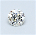 0.51 Carats, Round Diamond with Very Good Cut, F Color, SI1 Clarity and Certified by GIA