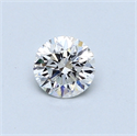 0.43 Carats, Round Diamond with Very Good Cut, F Color, VVS2 Clarity and Certified by GIA