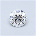 0.42 Carats, Round Diamond with Very Good Cut, D Color, SI1 Clarity and Certified by GIA