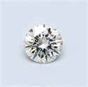 0.38 quilates, Redondo Diamante , Color H, claridad VS1 y certificado por EGL