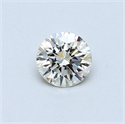 0.39 Carats, Round Diamond with Excellent Cut, H Color, VS1 Clarity and Certified by EGL