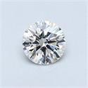 0.42 Carats, Round Diamond with Excellent Cut, H Color, SI1 Clarity and Certified by GIA