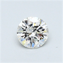 0.44 Carats, Round Diamond with Excellent Cut, H Color, SI1 Clarity and Certified by GIA