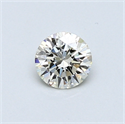 0.41 Carats, Round Diamond with Excellent Cut, H Color, IF Clarity and Certified by EGL