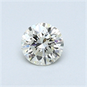 0.42 Carats, Round Diamond with Excellent Cut, H Color, VS1 Clarity and Certified by EGL