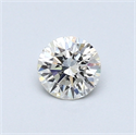 0.36 Carats, Round Diamond with Excellent Cut, H Color, VS2 Clarity and Certified by EGL