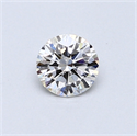 0.40 Carats, Round Diamond with Very Good Cut, H Color, VVS2 Clarity and Certified by GIA