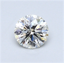 0.55 Carats, Round Diamond with Excellent Cut, J Color, VS1 Clarity and Certified by GIA