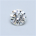 0.42 Carats, Round Diamond with Very Good Cut, E Color, VVS2 Clarity and Certified by GIA