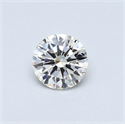 0.30 Carats, Round Diamond with Excellent Cut, H Color, VS2 Clarity and Certified by EGL