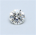 0.38 Carats, Round Diamond with Excellent Cut, G Color, VVS2 Clarity and Certified by EGL