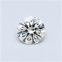0.32 Carats, Round Diamond with Excellent Cut, H Color, VS2 Clarity and Certified by EGL