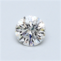 0.56 Carats, Round Diamond with Excellent Cut, F Color, VS2 Clarity and Certified by GIA