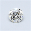 0.38 Carats, Round Diamond with Excellent Cut, H Color, VS2 Clarity and Certified by EGL