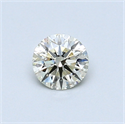 0.39 Carats, Round Diamond with Excellent Cut, H Color, SI1 Clarity and Certified by EGL