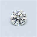 0.36 Carats, Round Diamond with Excellent Cut, H Color, VVS2 Clarity and Certified by EGL