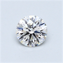 0.55 Carats, Round Diamond with Excellent Cut, D Color, VVS1 Clarity and Certified by GIA