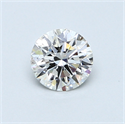 0.55 Carats, Round Diamond with Excellent Cut, E Color, SI1 Clarity and Certified by GIA