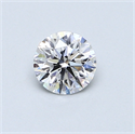 0.47 Carats, Round Diamond with Very Good Cut, D Color, SI1 Clarity and Certified by GIA