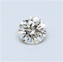 0.40 Carats, Round Diamond with Excellent Cut, I Color, VS2 Clarity and Certified by EGL