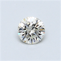 0.40 Carats, Round Diamond with Excellent Cut, I Color, VS2 Clarity and Certified by EGL