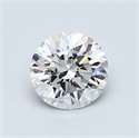 0.81 Carats, Round Diamond with Very Good Cut, F Color, SI1 Clarity and Certified by GIA