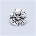0.47 Carats, Round Diamond with Very Good Cut, H Color, VVS1 Clarity and Certified by GIA