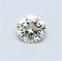 0.45 Carats, Round Diamond with Excellent Cut, H Color, VS2 Clarity and Certified by EGL
