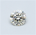 0.40 Carats, Round Diamond with Excellent Cut, L Color, SI1 Clarity and Certified by GIA