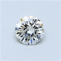 0.48 Carats, Round Diamond with Very Good Cut, H Color, VS1 Clarity and Certified by GIA