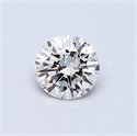 0.45 Carats, Round Diamond with Very Good Cut, H Color, VS1 Clarity and Certified by GIA