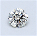 0.70 Carats, Round Diamond with Excellent Cut, H Color, VVS1 Clarity and Certified by EGL
