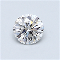0.59 quilates, Redondo Diamante , Color D, claridad SI2 y certificado por GIA