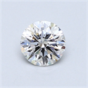 0.59 quilates, Redondo Diamante , Color F, claridad SI1 y certificado por GIA