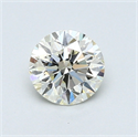 0.58 Carats, Round Diamond with Excellent Cut, L Color, IF Clarity and Certified by GIA